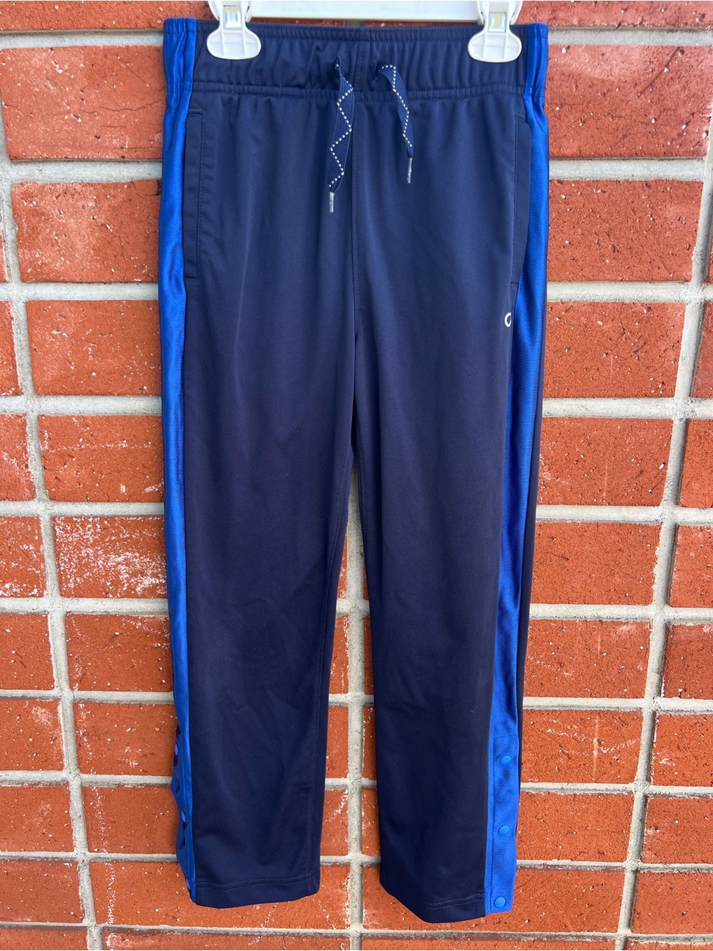 GapFit Boys Size 10 L Navy Blue Snap Side Track Pants